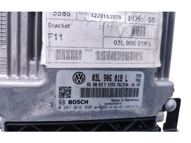 Řídící jednotka 03L906018L, 0281016998   Seat Alhambra (Mk2) 2012