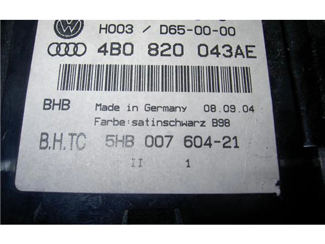 Блок управления климат-контролем 4b0820043ae   Audi A6 S6 C5 4B