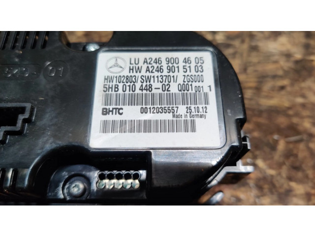 Блок управления климат-контролем A2469004605, 5HB010448   Mercedes-Benz A W176