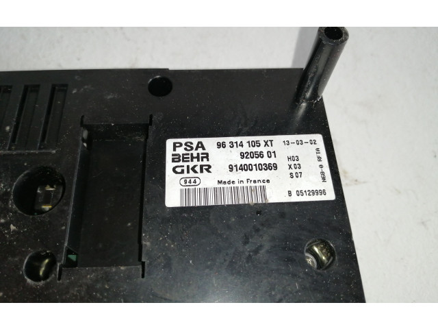 Блок управления климат-контролем 96314105XT, 9140010369 Citroen Xsara Picasso