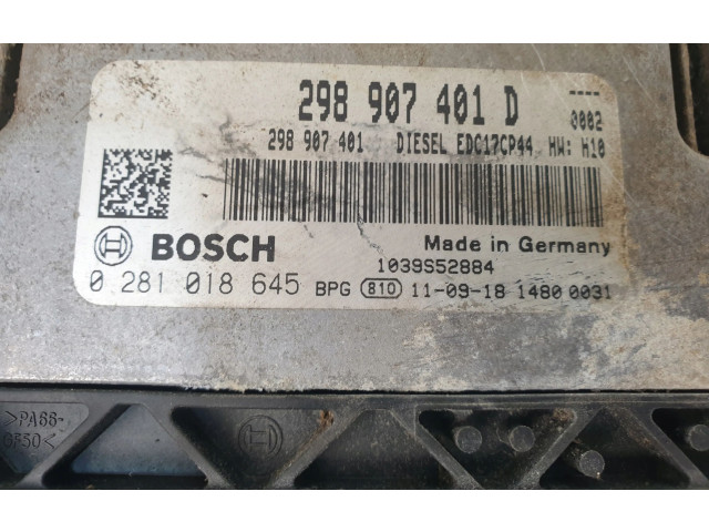 Řídící jednotka 298907401D Porsche Panamera (970) 2009