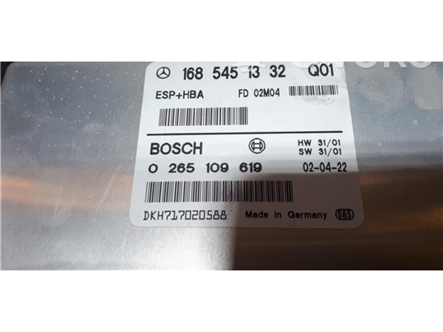 Блок управления 1685451332, 0265109619   Mercedes-Benz A W168