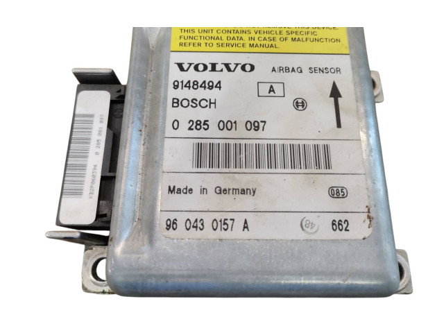 Блок управления надувных подушек 9148494, 0285001097 Volvo 850