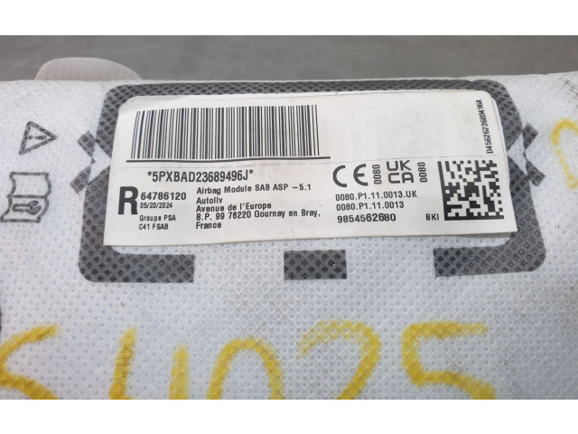 Подушка безопасности в сиденье 9854562680, 64786120 Citroen C4 III e-C4
