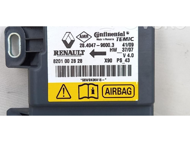 Блок подушек безопасности 8201163278, 8201002828   Dacia Sandero