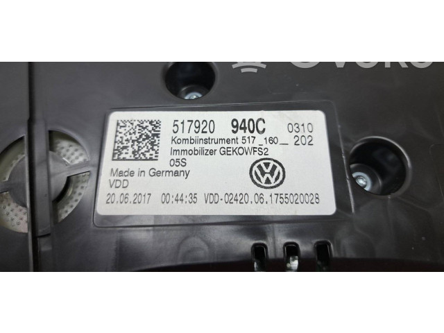 Vstřikovací lišta 517920940C, 517160202 Volkswagen Golf Sportsvan