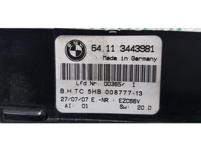 Блок управления климат-контролем 3443981   BMW X3 E83