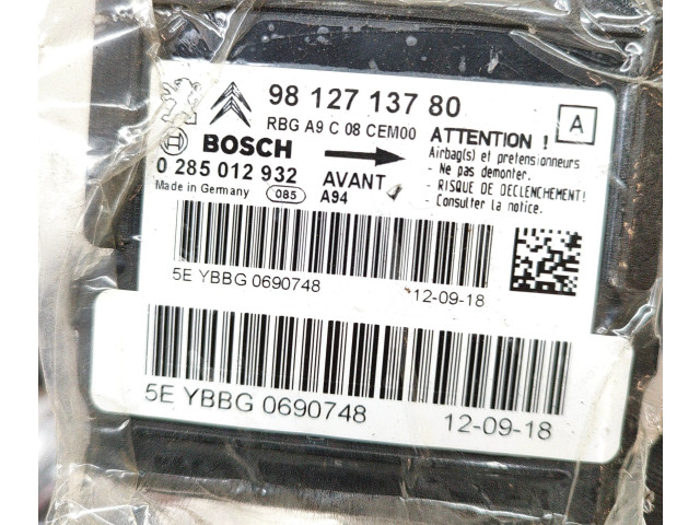 Блок подушек безопасности 9812713780, 0285012932 Peugeot 2008 I