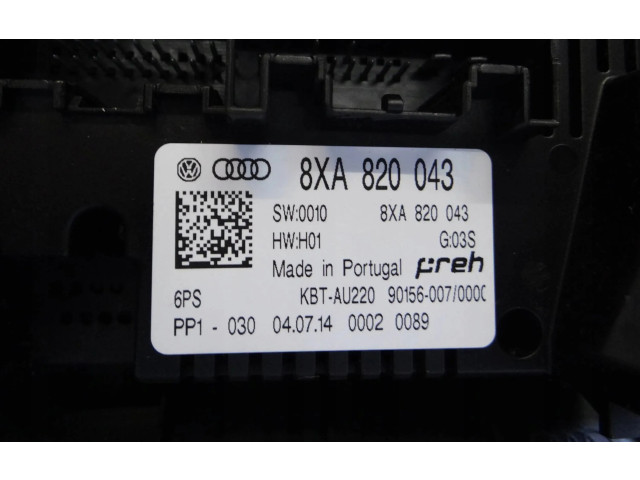 Блок управления климат-контролем 8XA820043, 8XA820043   Audi A1