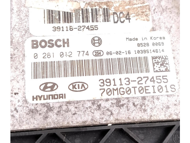 Комплект блоков управления 3911327455, 0281012774 KIA Magentis