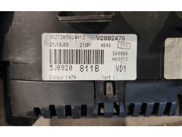 Панель приборов 5J0920801BKD0, 5J0920801BKD0   Skoda Fabia Mk3 (NJ)       