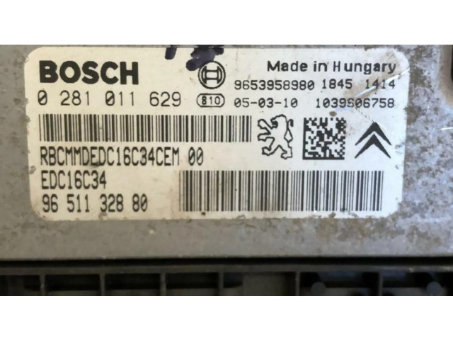 Блок управления двигателя 0281011629 Citroen C4 I