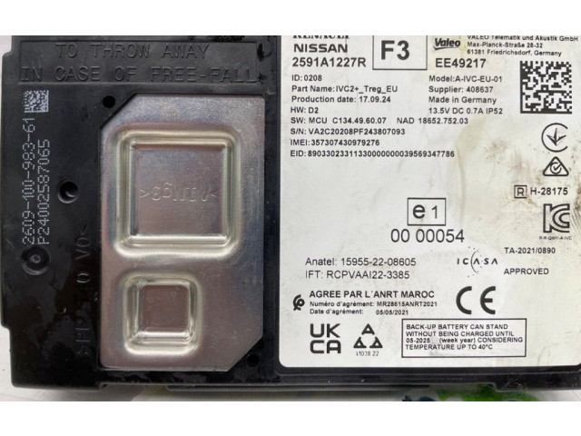 Блок управления 2591A1227R Dacia Duster III