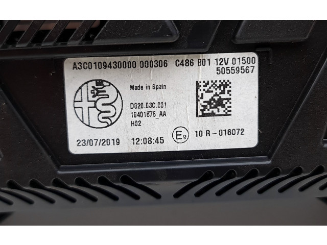 Přístrojová deska Alfa Romeo Giulia 2019 A3C0109430000