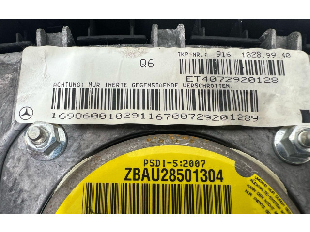 Подушка безопасности водителя 9161828.99.40, 9161828.99.40 Mercedes-Benz A W169