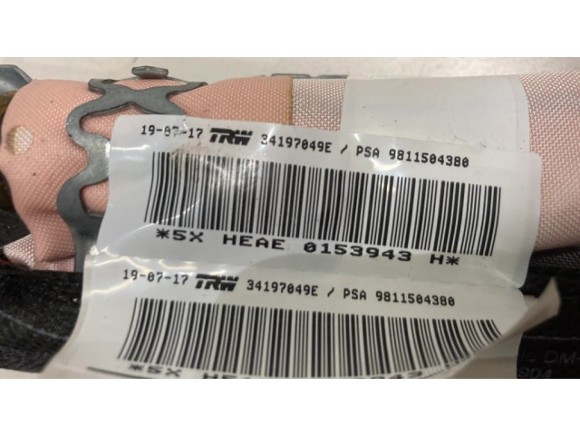 Боковая подушка безопасности 9811504380 Peugeot 3008 II