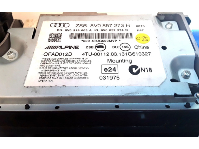 Дисплей 8V0857273H, QFAD012D Audi A3 S3 8V