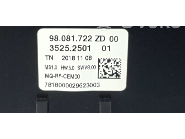 Блок управления климат-контролем 98081722ZD, 3525250101   Peugeot Partner III