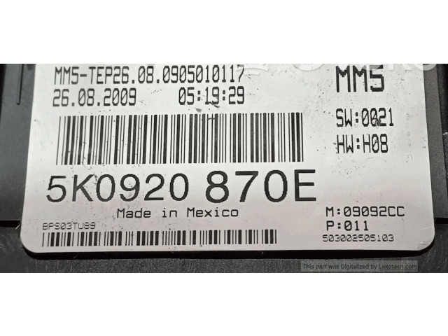 Панель приборов 5K0920870EX Volkswagen Golf VI