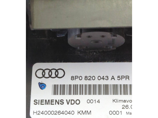 Блок управления климат-контролем 8P0820043A, H24000264040   Audi A3 S3 8P