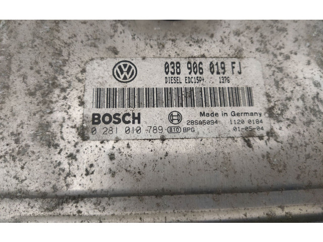 Блок управления двигателя 0281010789 Skoda Octavia Mk2 (1Z)
