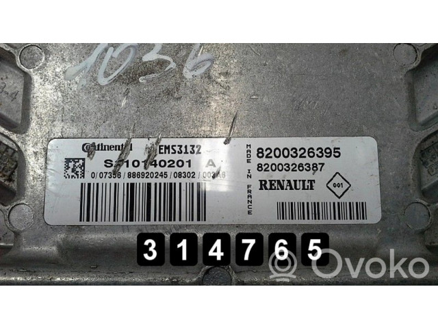 Блок управления двигателя 8200326395 Renault Clio III