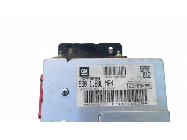 Řídící jednotka 16220289, 6193492 Alfa Romeo 145 - 146 1995