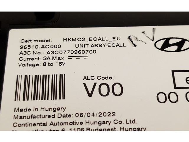 Блок управления 96510AO000, A3C0770960700   KIA Niro