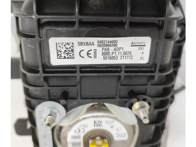 Подушка безопасности пассажира 9820860280, 640274400C   Peugeot 2008 II