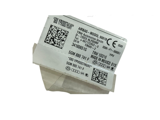 Боковая подушка безопасности 34180651G, 5GM880741F Volkswagen e-Golf