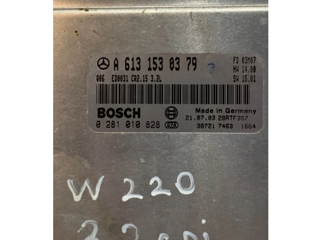 Řídící jednotka A6131530379, 0281010828 Mercedes-Benz S W220 2003