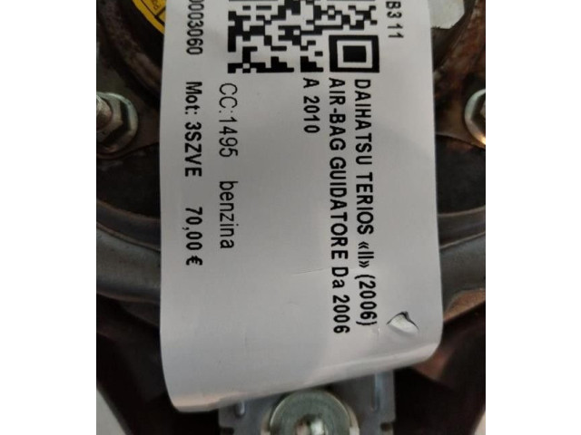 Подушка безопасности водителя 301361006X0E, 301361006X0E Daihatsu Terios