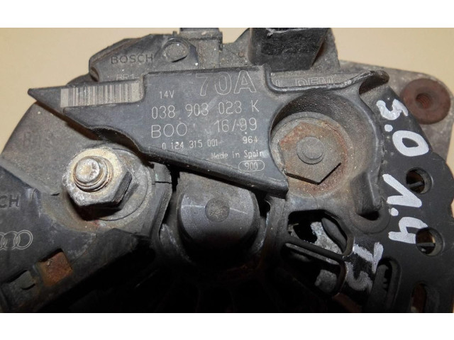 Генератор 038903023K, 0124315001 Skoda Octavia Mk3 (5E)