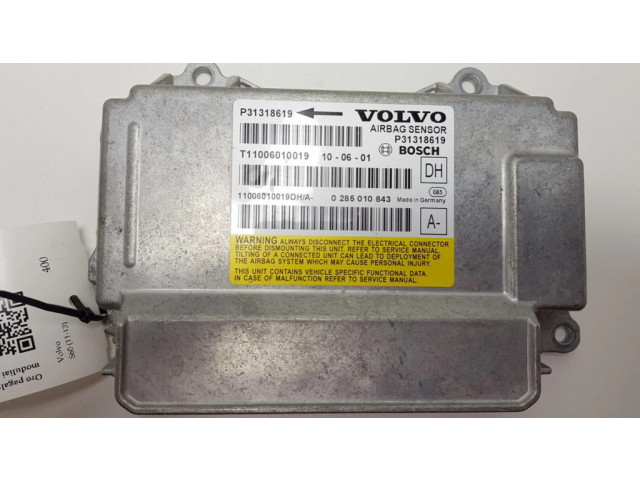 Блок подушек безопасности 31318619, 0285010843 Volvo S60