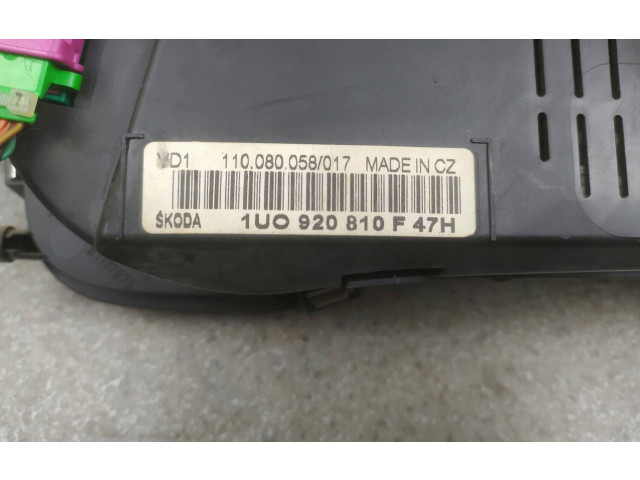 Панель приборов 1U0920810F Skoda Octavia Mk1 (1U)