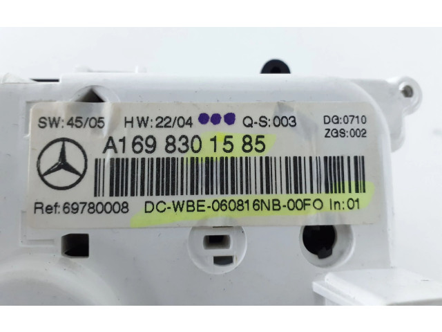 Блок управления кондиционера воздуха / климата/ печки (в салоне) A1698301585 Mercedes-Benz A W169