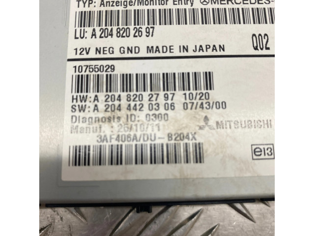 Дисплей    A2048202697, 2048202797   Mercedes-Benz GLK (X204)