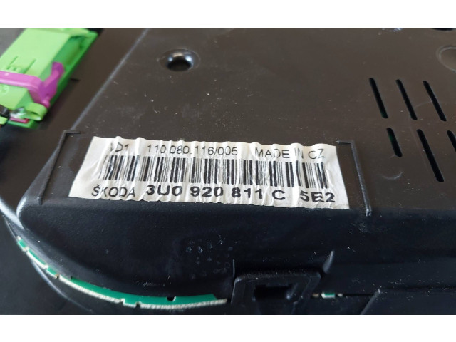 Панель приборов 3U0920811C Skoda Superb B5 (3U)