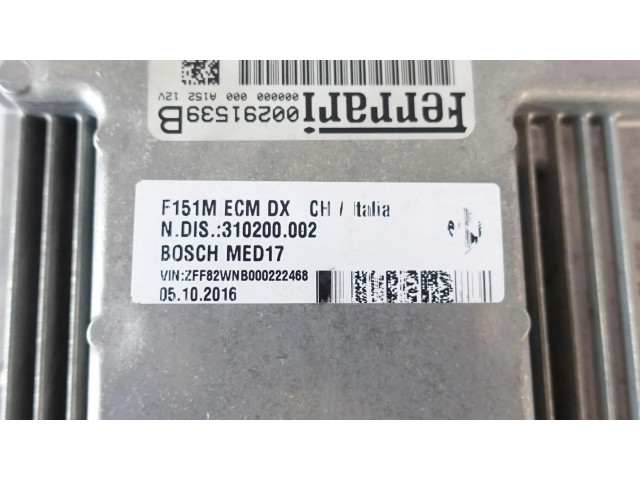 Řídící jednotka 291539, 0261S08750   Ferrari 488 Pista 2016