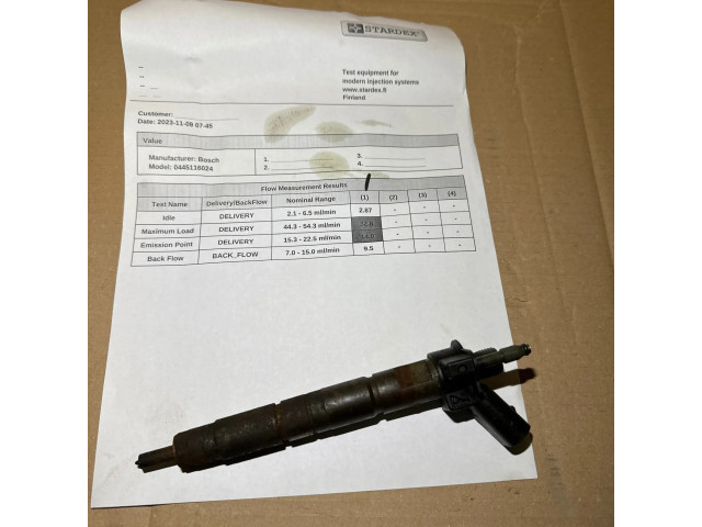 Vstřikovač 0445116024, 04604 BMW X5 E70 pro naftový motor 3.0 N57D30A