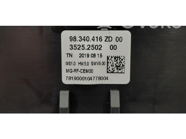 Блок управления климат-контролем 98340416ZD Citroen Berlingo