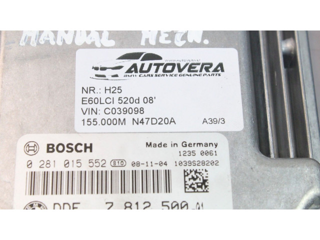 Řídící jednotka 7812500 BMW 5 E60 E61 2008