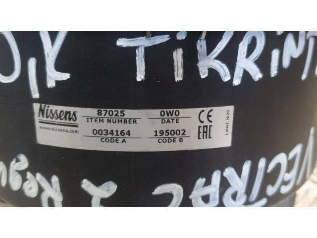 Вентилятор печки 0034164, 87025 Opel Vectra C