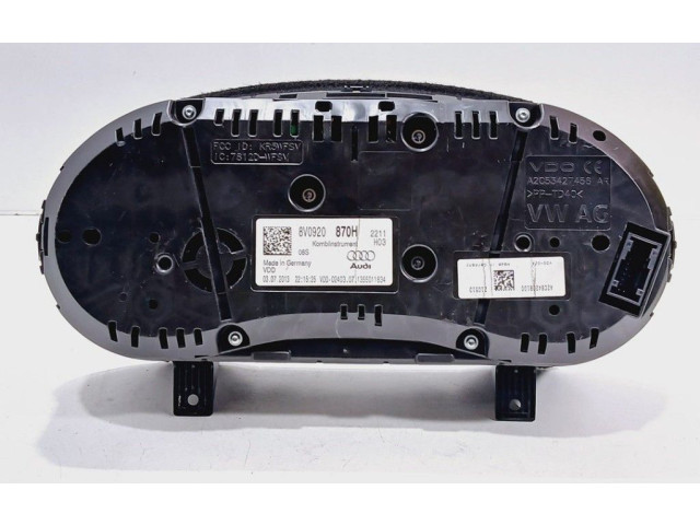 Панель приборов 8V0920870H   Audi A3 S3 8V       