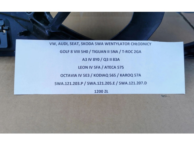 Вентилятор радиатора 5WA121203P Volkswagen Golf VIII