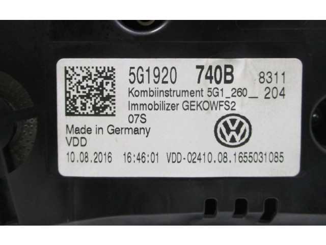 Панель приборов 5G1920740B Volkswagen Golf VII