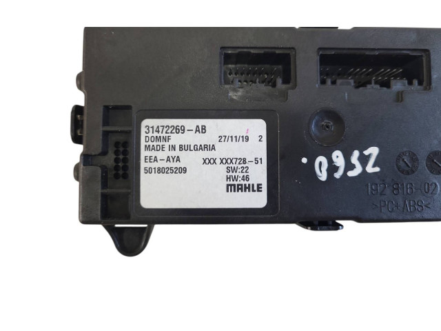 Блок управления климат-контролем 31472269   Volvo V60