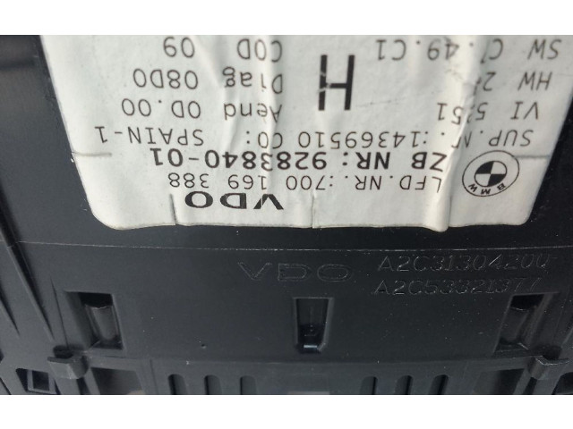 Přístrojová deska  BMW X1 E84 2011 928384001  