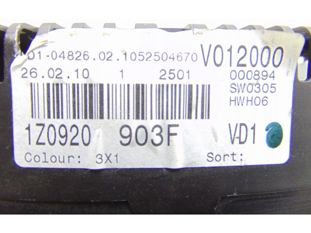 Панель приборов 1Z0920903F, 1Z0920903FUK Skoda Octavia Mk2 (1Z)