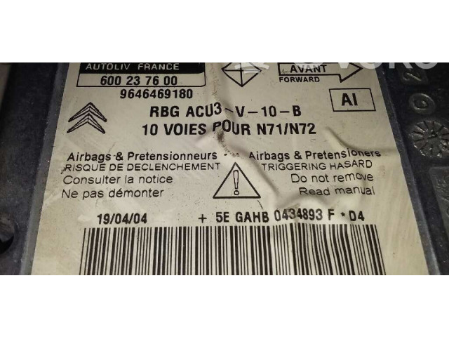 Блок подушек безопасности 9656569180 Citroen Xsara